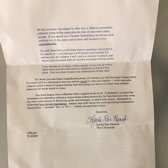 John Wayne "The Duke" Franklin Mint Limited Edition Collector Plate No G4749 - Picture 6 of 6